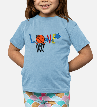 Camisetas niños love baloncesto niños y