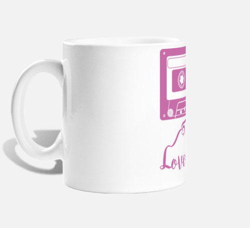 Love music cinta cassette rosa