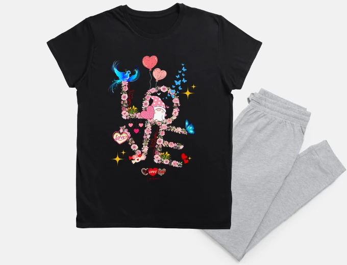 Pyjama loves - floral valentines day