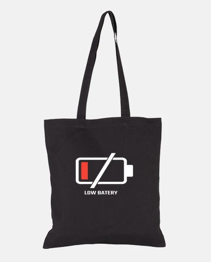 Sac Low battery Batterie faible Fatigue
