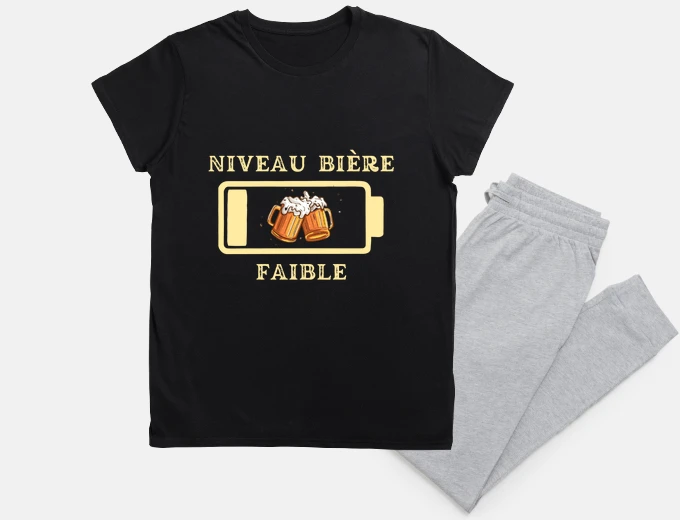 Pajama low level man humor beer