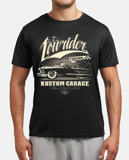Tee-shirt low rider kustom garage voiture classique passion moteur tuning rétro