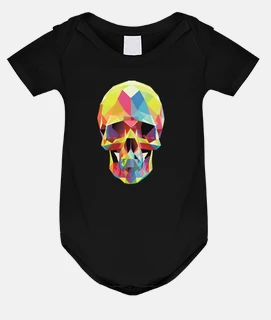 low poly colorful skull