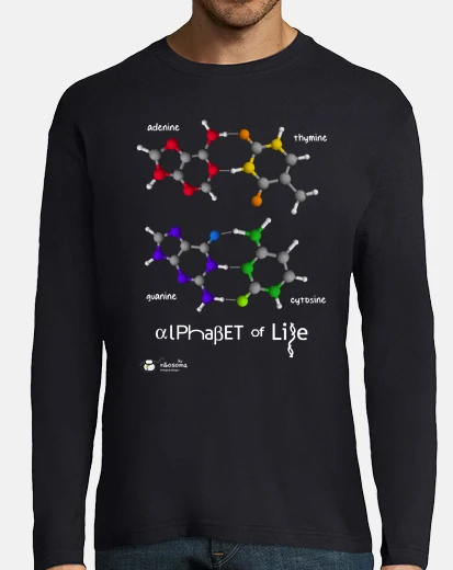 Tee-shirt ɑlphaβet de la vie (fonds sombres)