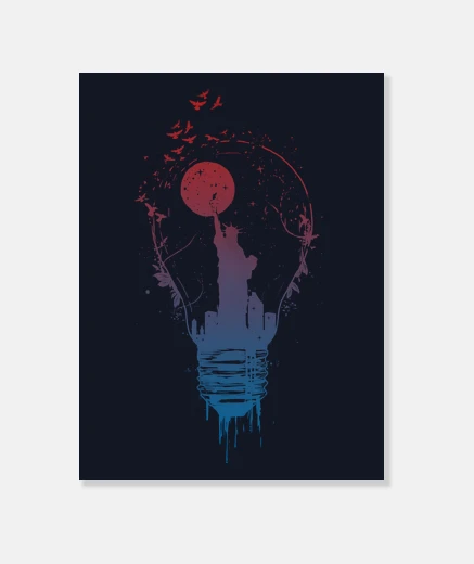 Lienzo luces de la gran ciudad ii (oscuro)