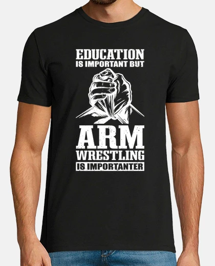 Camiseta lucha de brazos gracioso luchador de br