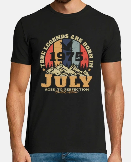 T-shirt Luglio 1975 compleanno vintage retrò