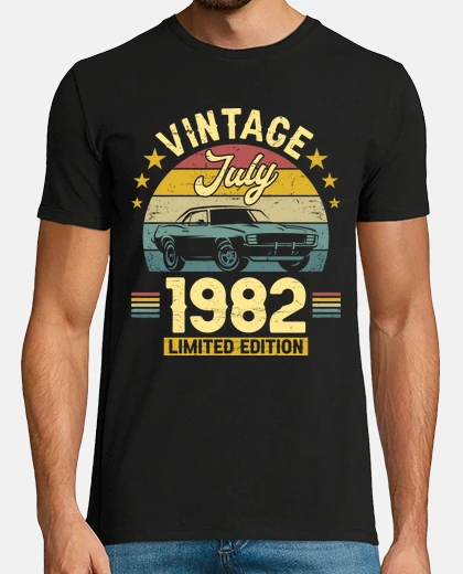 T-shirt Luglio 1982 Vintage 40 Anni Compleanno