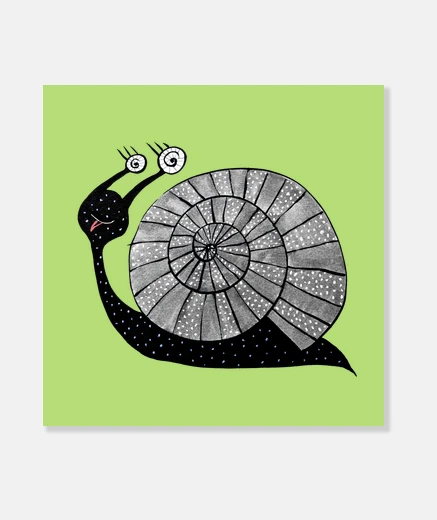 Stampa lumaca fumetto carino con gli occhi a spirale