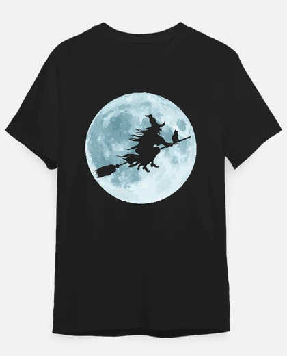 Camiseta luna llena bruja y gato laTostadora - Main Image