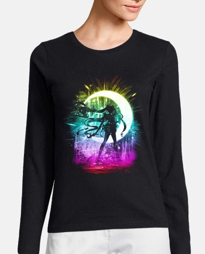 Playera luna versión de la tormenta arco iris