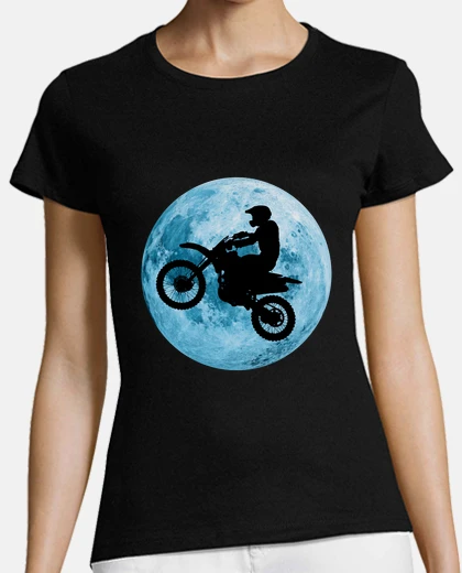 Playera luna y motocross