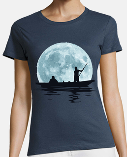 Luna llena y Barca con reflejo