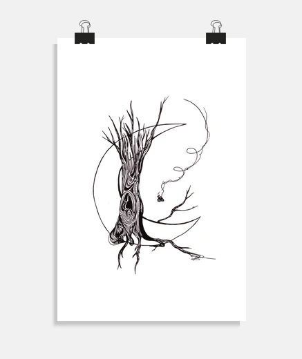 Poster lunar tree - poster