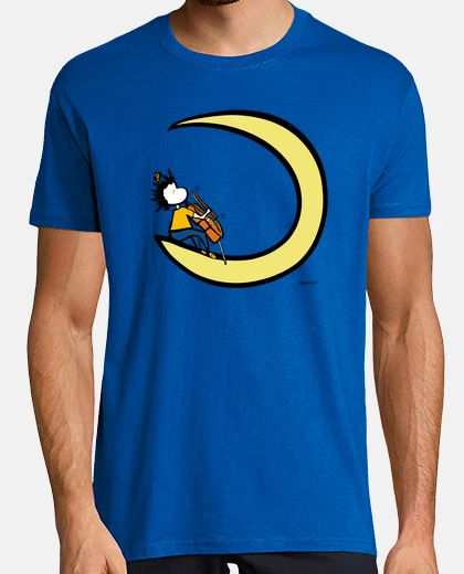 Tee-shirt lune and violoncelle