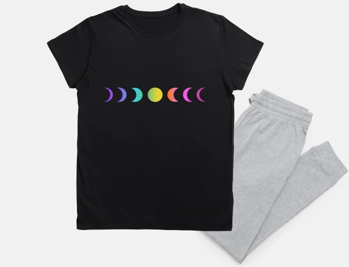 Pigiama lune multicolori