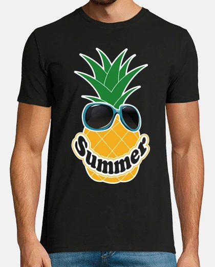 Tee-shirt lunettes de soleil ananas été par orang