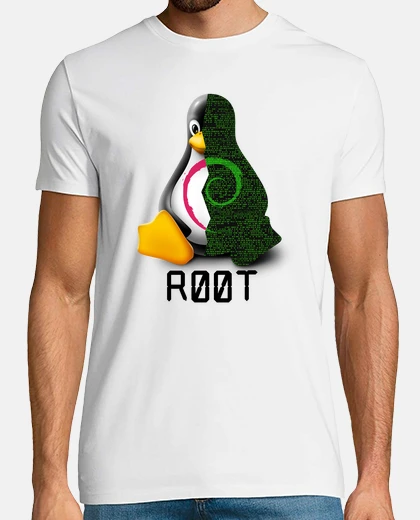 T-shirt l'uomo, manica corta, smoking bianco radice binario