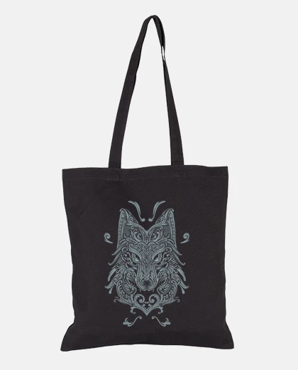 Borsa lupo decorato
