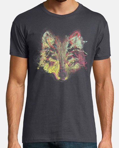 T-shirt lupo di colore 2