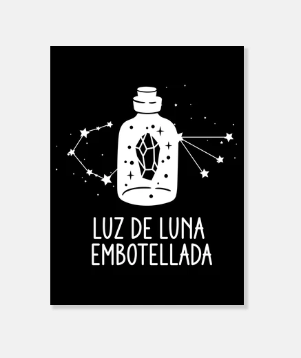 Tableau luz de luna embotellada art mystique