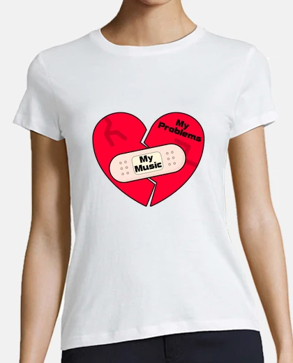 Tee-shirt ma musique mon coeur