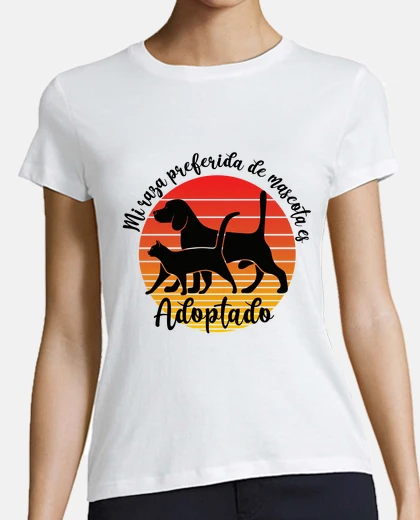Tee-shirt ma race d39animal préférée est adoptée