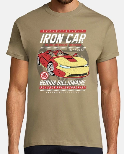 T-shirt macchina l&#39;invincibile iron man playboy filantropo cinema e tv