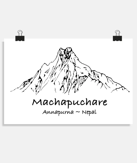 Poster machapuchare-black