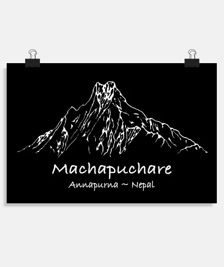 Poster machapuchare-white