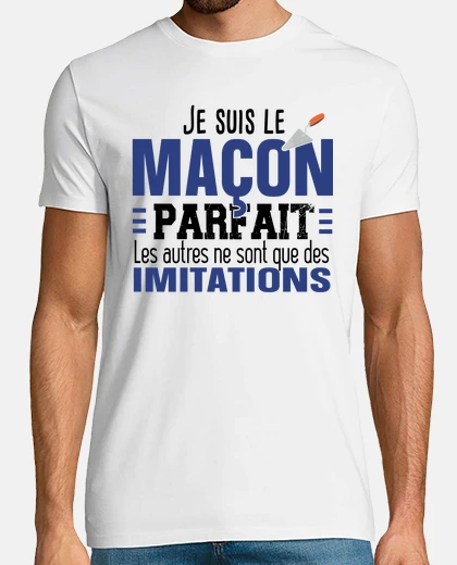 Tee-shirt Maçon Ouvrier Bâtiment Métier Brique