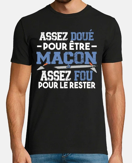 Tee-shirt Maçon Ouvrier Bâtiment Métier Brique