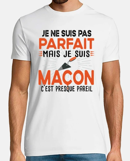 Tee-shirt Maçon Ouvrier Bâtiment Métier Brique