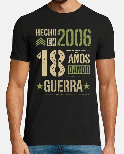 T-shirt made in 2006 18 years of war 18th birthday born in 2006