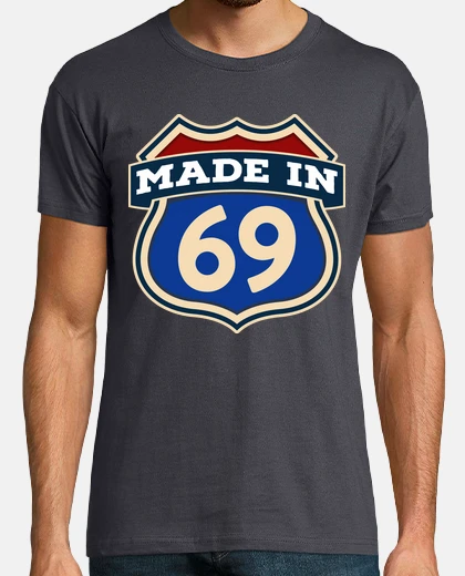 Camiseta Made In 69 Nacidos En 1969 Señal USA Regalo Cumpleaños