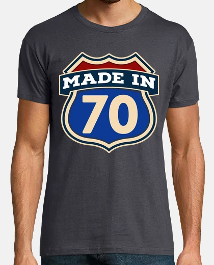 T-shirt made in 70 born in 1970 sign usa gift birthday