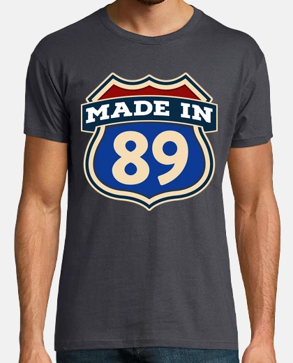 Camiseta Made In 89 Nacidos En 1989 Señal USA Regalo Cumpleaños