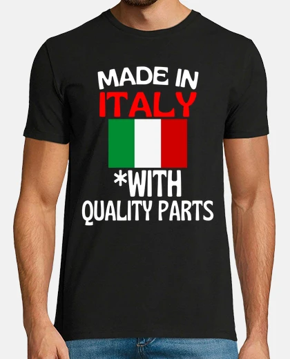 T-shirt made in italy con pezzi di qualità dive