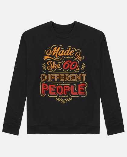 Hoodie made in the 60s different people