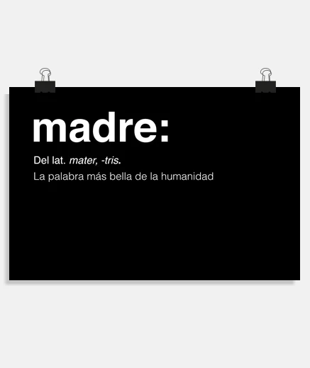 Póster madre la palabra mas bella