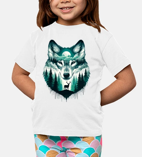 Abbigliamento maestoso lupo acquerello amante della n