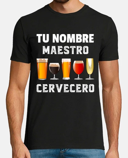 Camiseta Maestro Cervecero Cerveza Artesana Personalizado Cerveza
