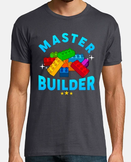 Camiseta Maestro Constructor Creativo Juguetes Ladrillos Bloques