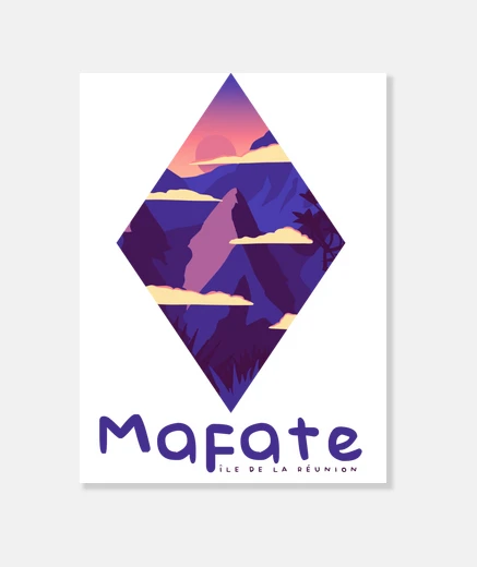 Tableau Mafate île de la Réunion cirque