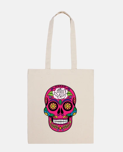 Bag magenta mexican skull bag
