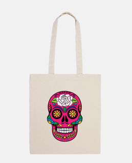 magenta mexican skull bag