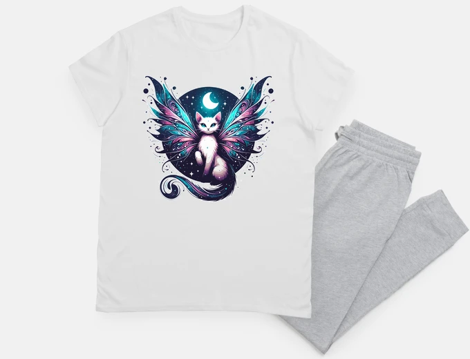 Pyjama Magical Fairy Cat in Starry night