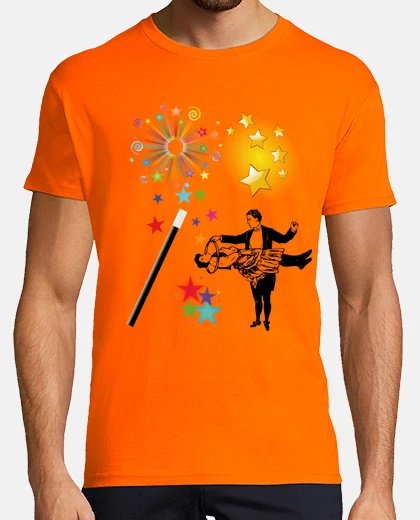 Tee-shirt magicien illusionniste avec baguette ma