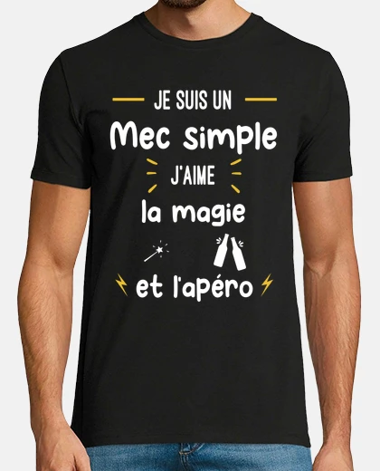Tee-shirt magie apero mec simple humour