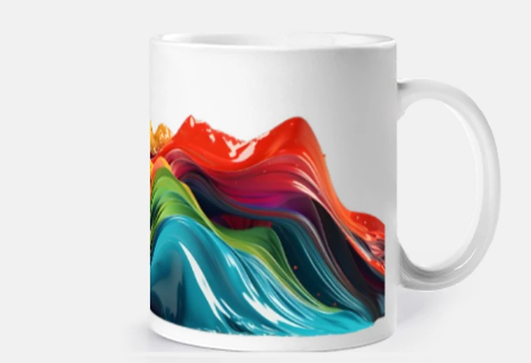 Tazza maglietta con pittura astratta surreale